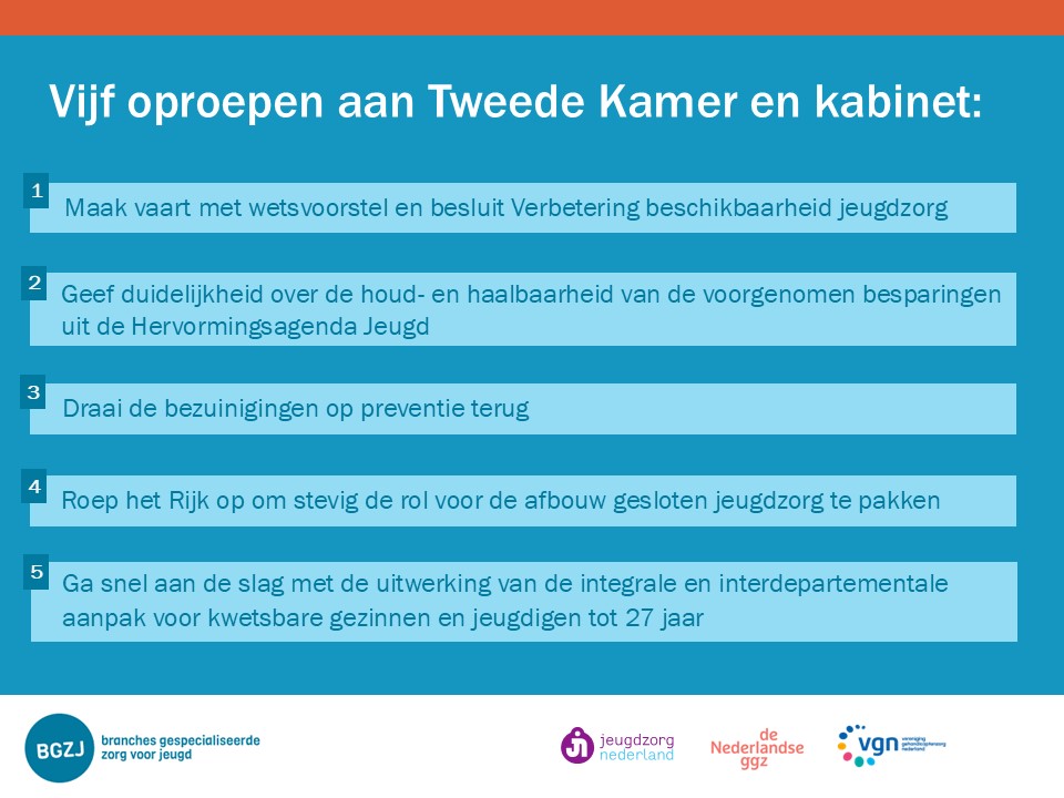 Jeugdbranches aan Tweede Kamer: Vaart maken met structurele verbeteringen jeugdstelsel